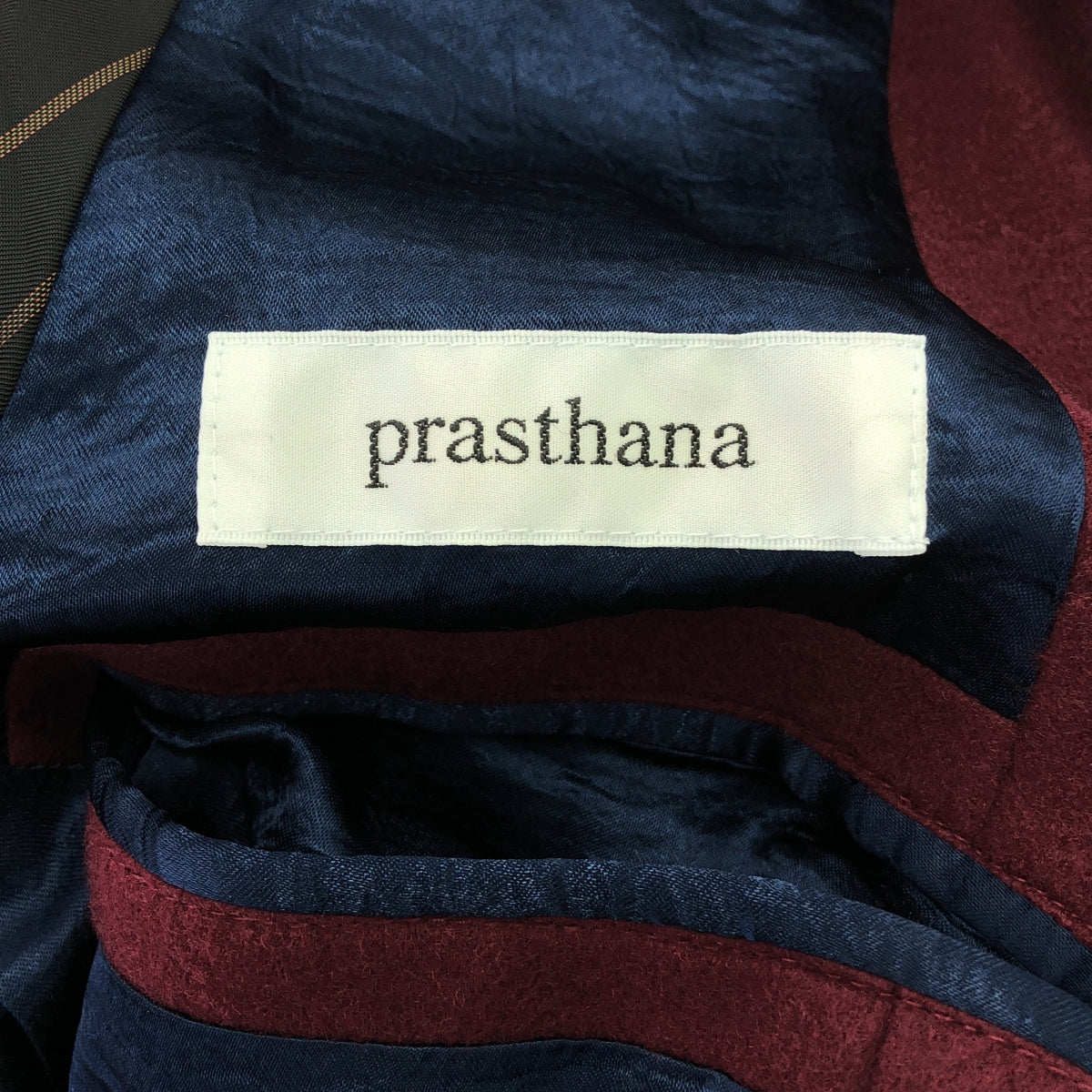 [New] prasthana / Prasthana | Zankyo shawl collar jacket | M | Burgundy | Men's