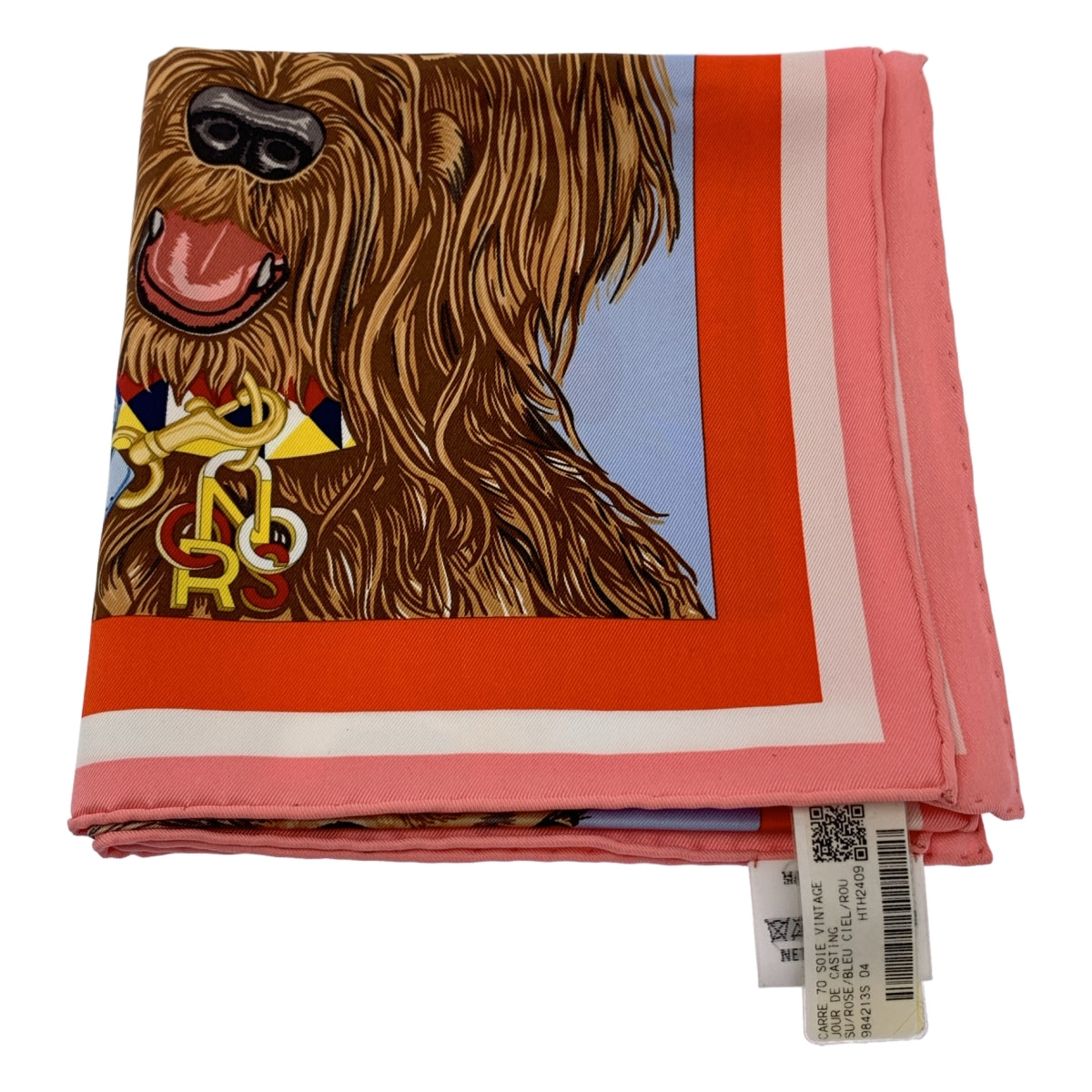 [狀況極佳] 愛馬仕 | 2025SS | Carré 70 JOUR DE CASTING 真絲圍巾 | 海軍藍 / 白色 / 紅色