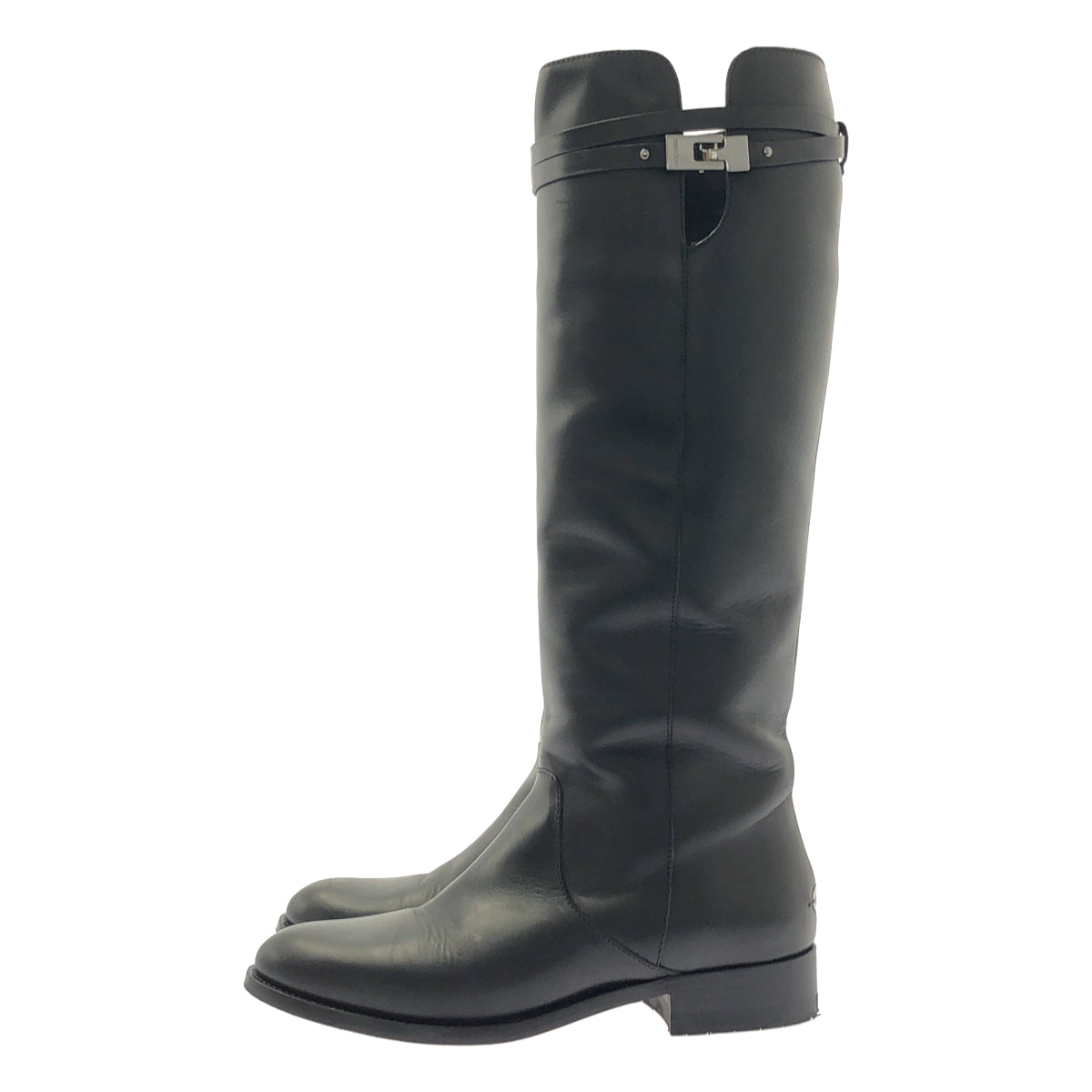 JIMMY CHOO / ジミーチュウ | レザー ベルト ロングブーツ | 38