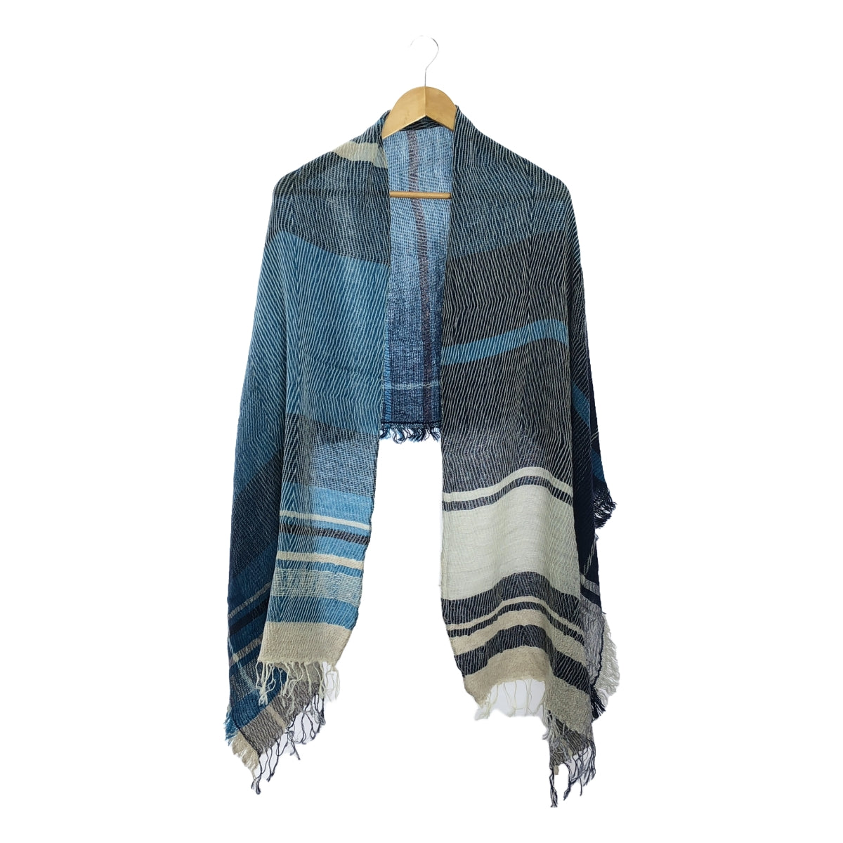 tamaki niime / Tamaki Niime | Cotton wool fringe large stole muffler | middle |