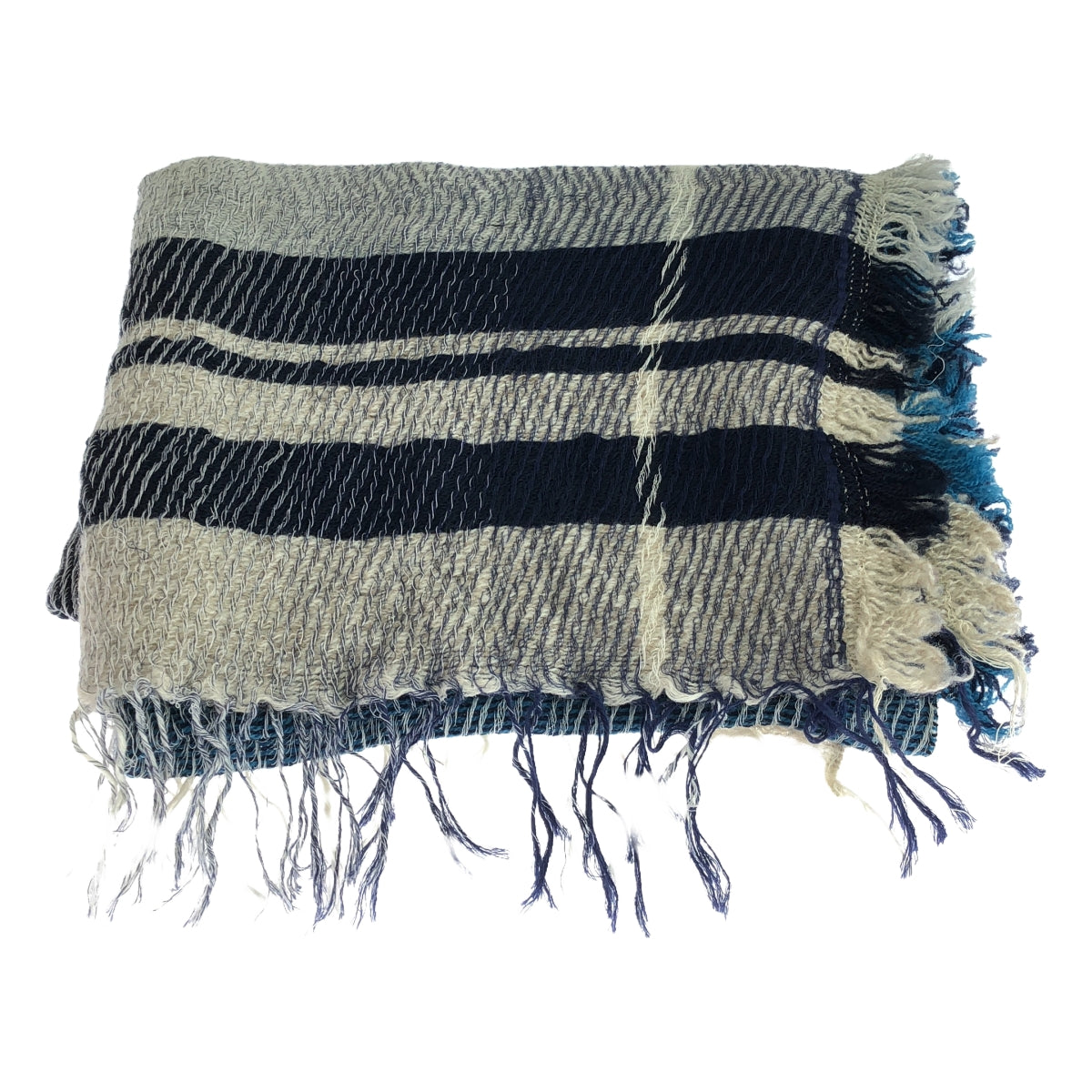 tamaki niime / Tamaki Niime | Cotton wool fringe large stole muffler | middle |