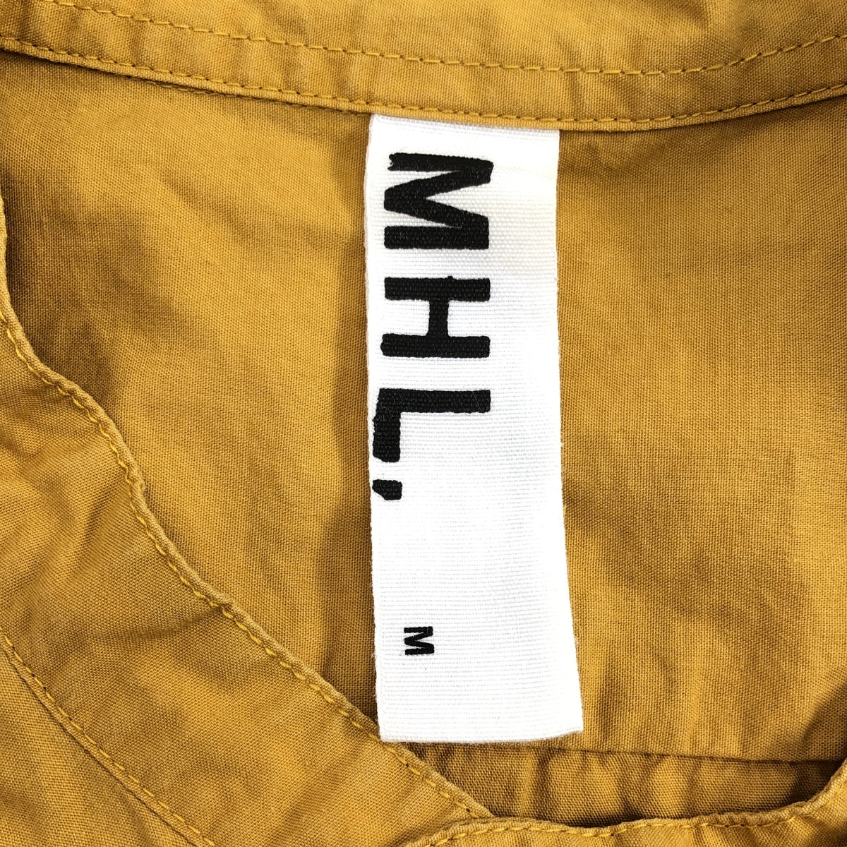 MHL. / エムエイチエルマーガレットハウエル | バンドカラー プルオーバー シャツ | M | マスタード | メンズ