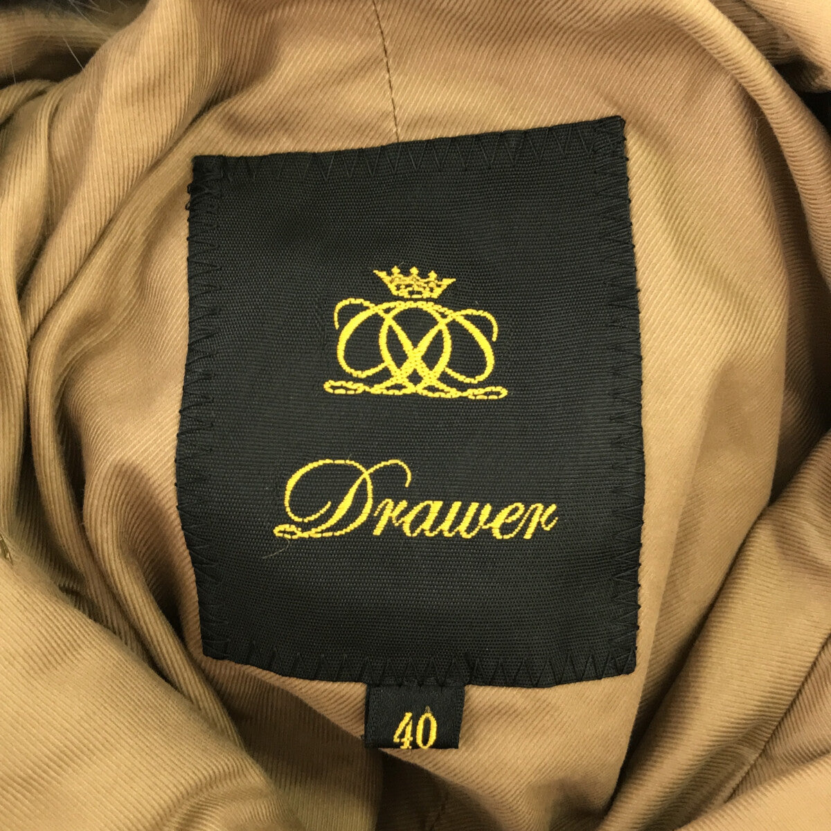 Drawer / ドゥロワー | フォックスファー付き フーデッド ダウンコート | 40 | ベージュ | レディース – KLD