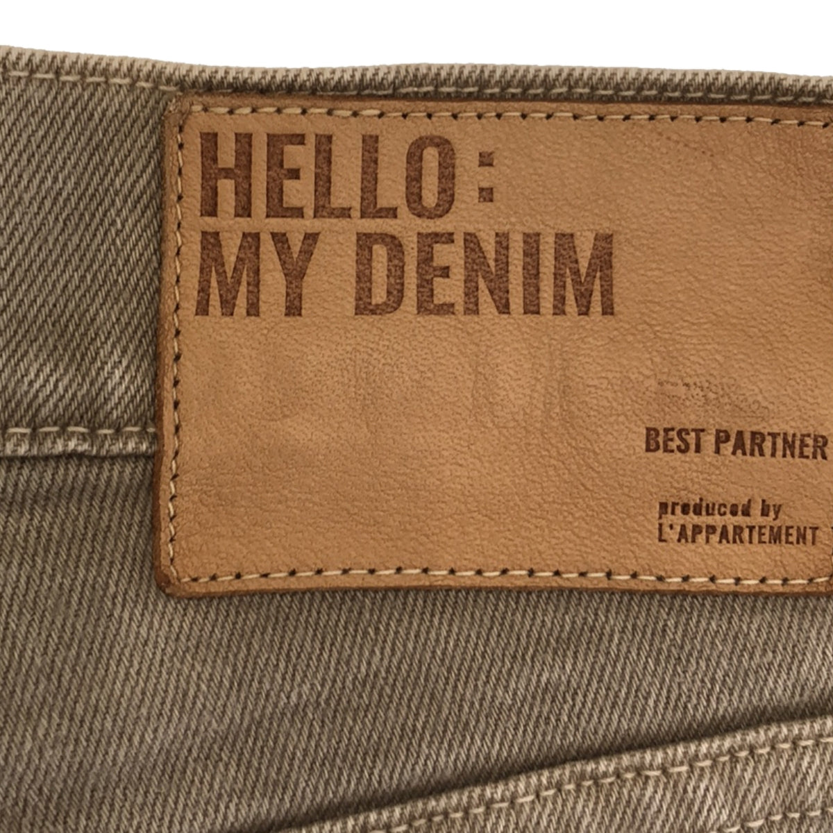 L'Appartement / 公寓 | × KURO 超彈彩色牛仔布 | 25 |米色 |女性的