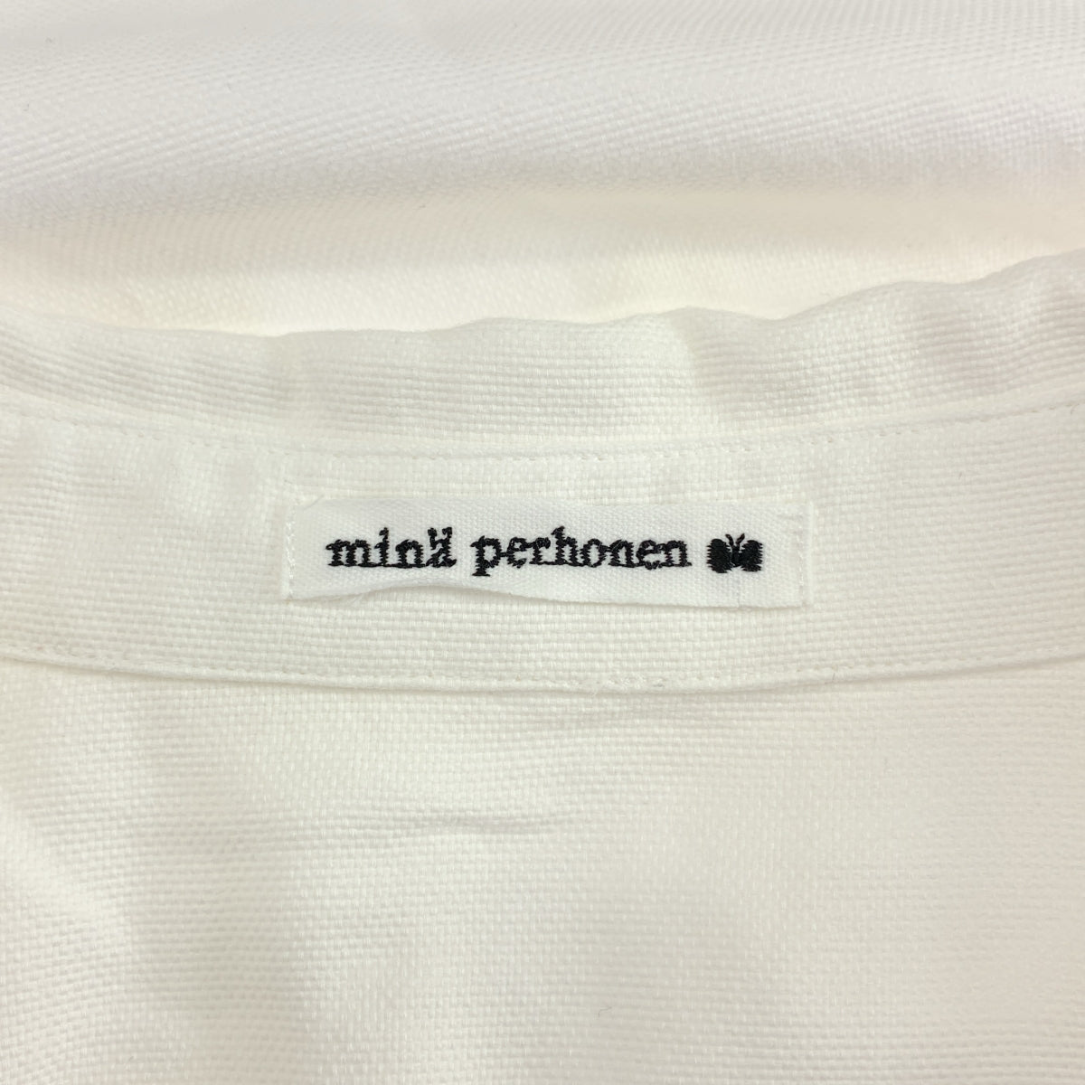 mina perhonen / ミナペルホネン | Ischia コットン ラウンドカラー ブラウス | 38 | ホワイト | レディース