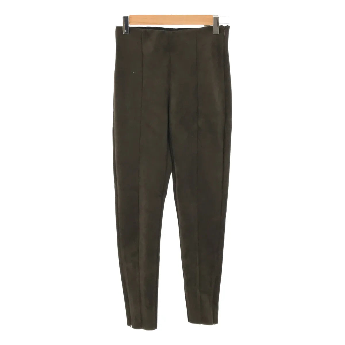 [新品] ZARA |側拉鍊彈性緊身褲 | XS |卡其色 |女性的