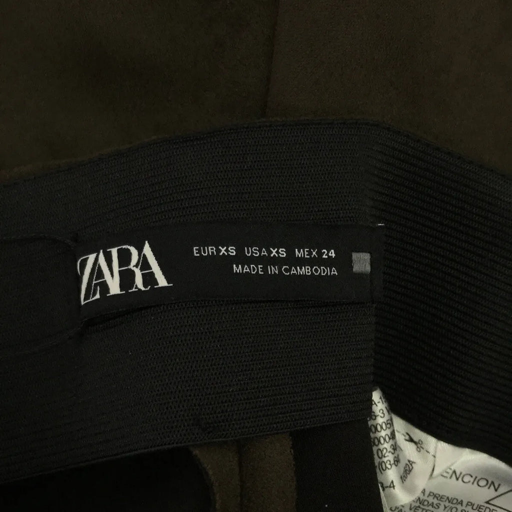 【新品】  ZARA / ザラ | サイドジップ ストレッチ スキニーパンツ | XS | カーキ | レディース