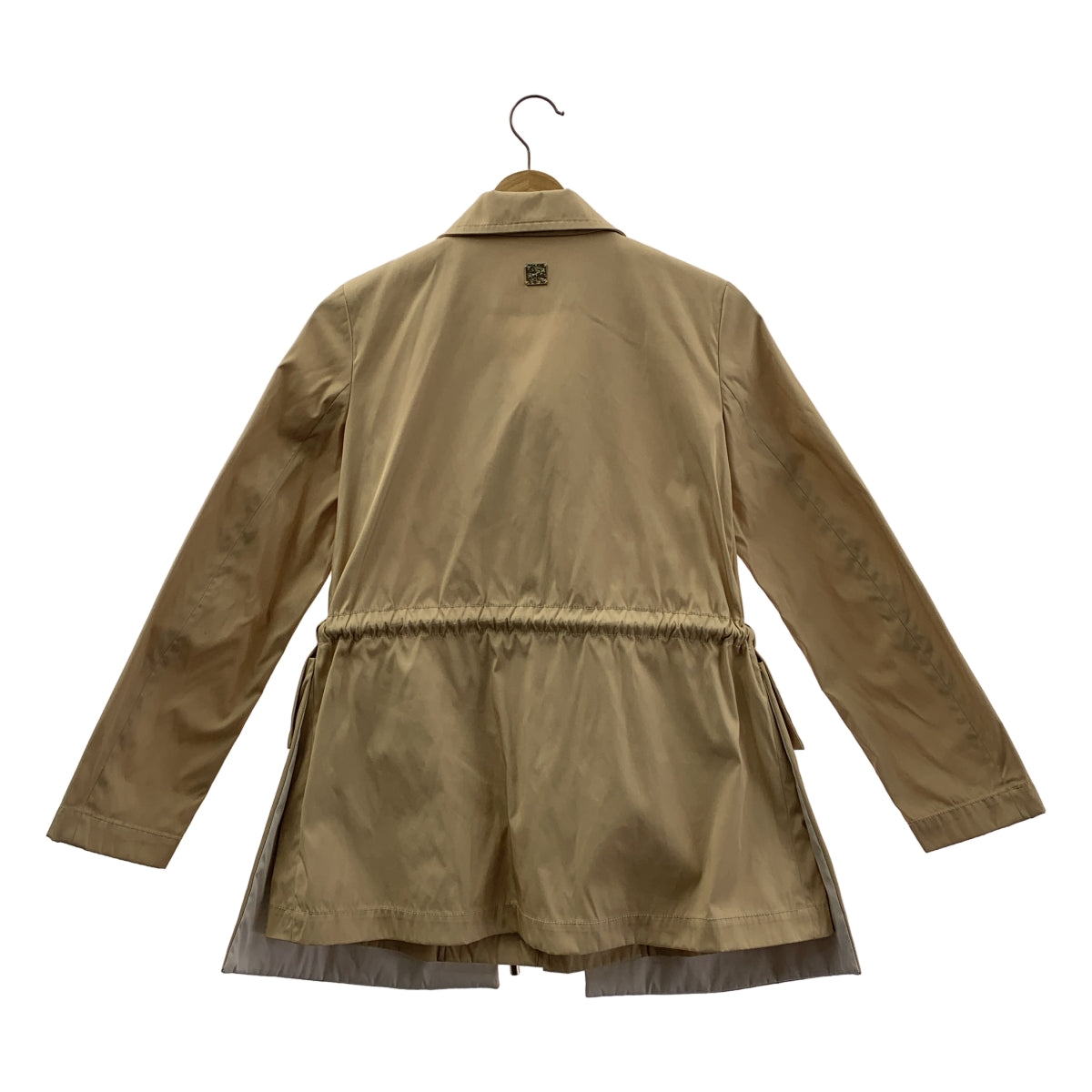 Carolina Herrera / キャロリーナヘレラ | ギャザー ダブルジップ ジャケット | XS | ベージュ | レディース