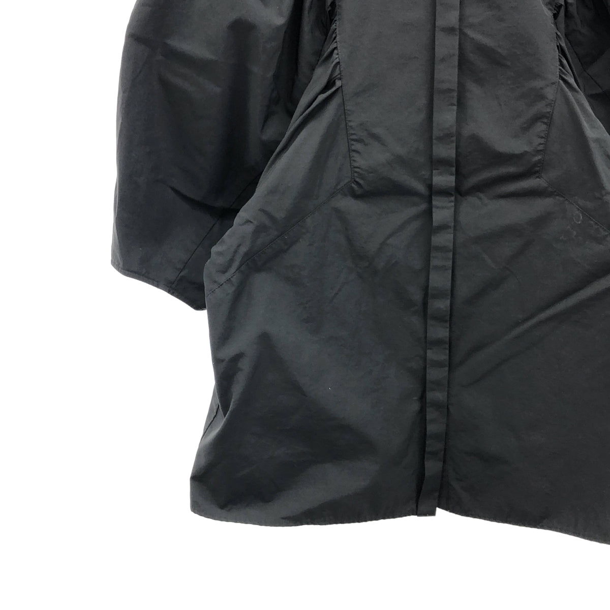 UNITED ARROWS | C/N 褶皺長袖襯衫 | F 碼 | 黑色 | 女款