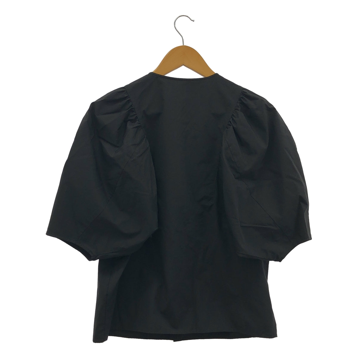 UNITED ARROWS | C/N 褶皺長袖襯衫 | F 碼 | 黑色 | 女款