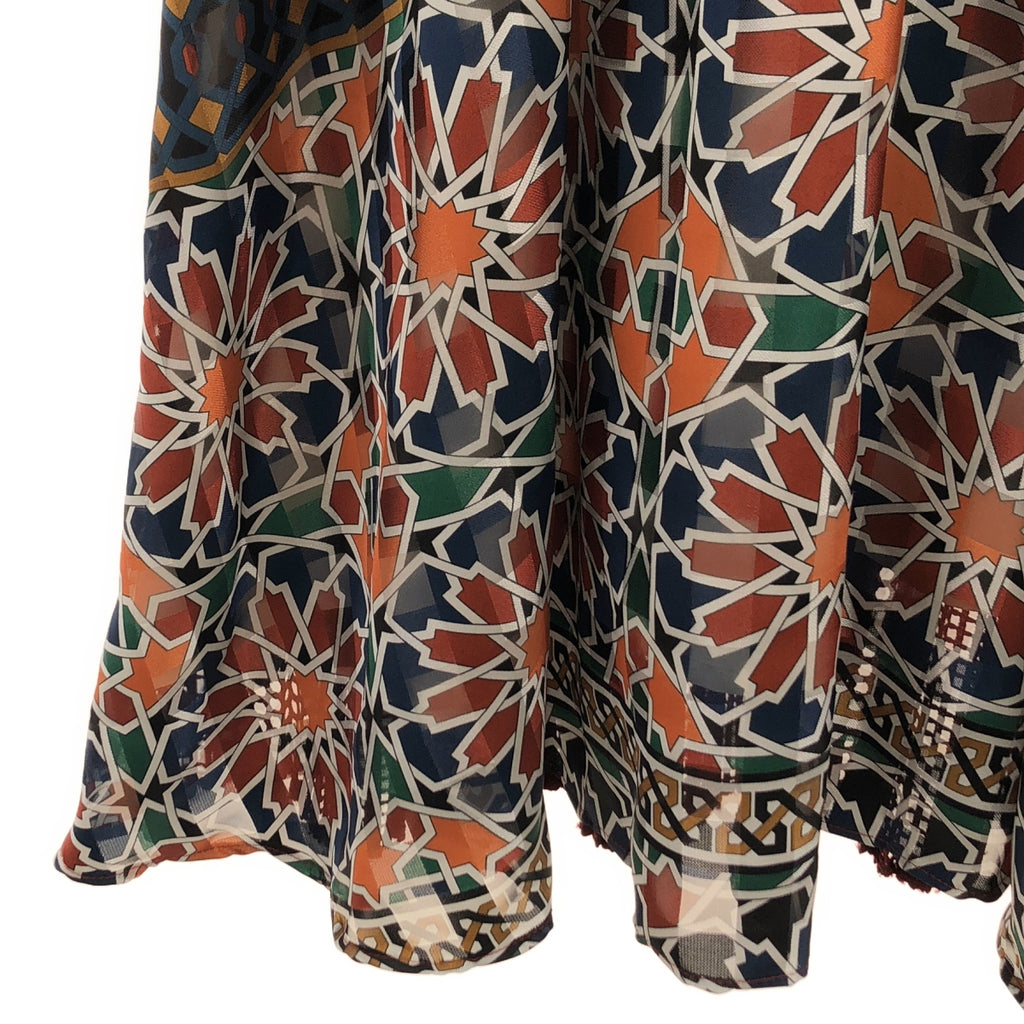 正在進行中 東京 |馬賽克蕾絲褶皺連身裙 | S |多色 |女性的