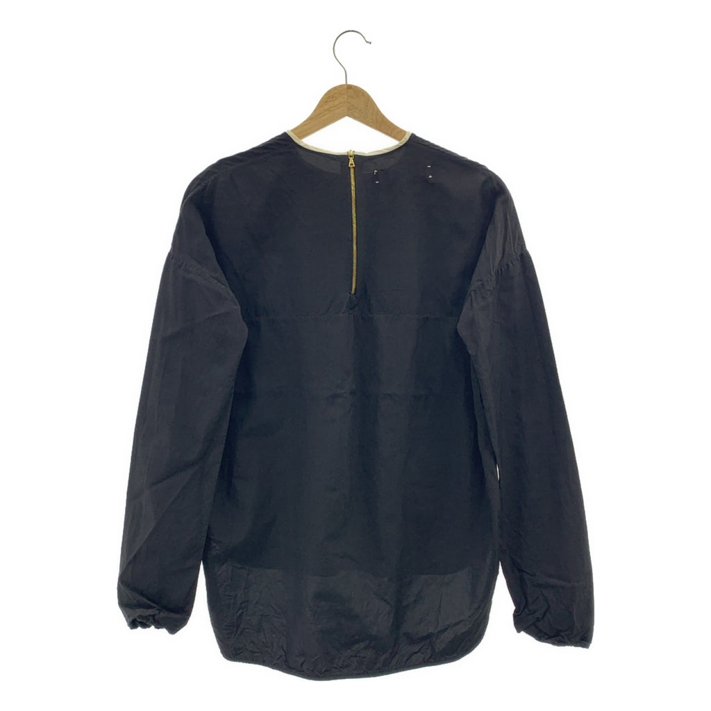 MARNI / 마르니 | 레이온 코튼 파이핑 백 Zip 풀오버 블라우스 | 40 |