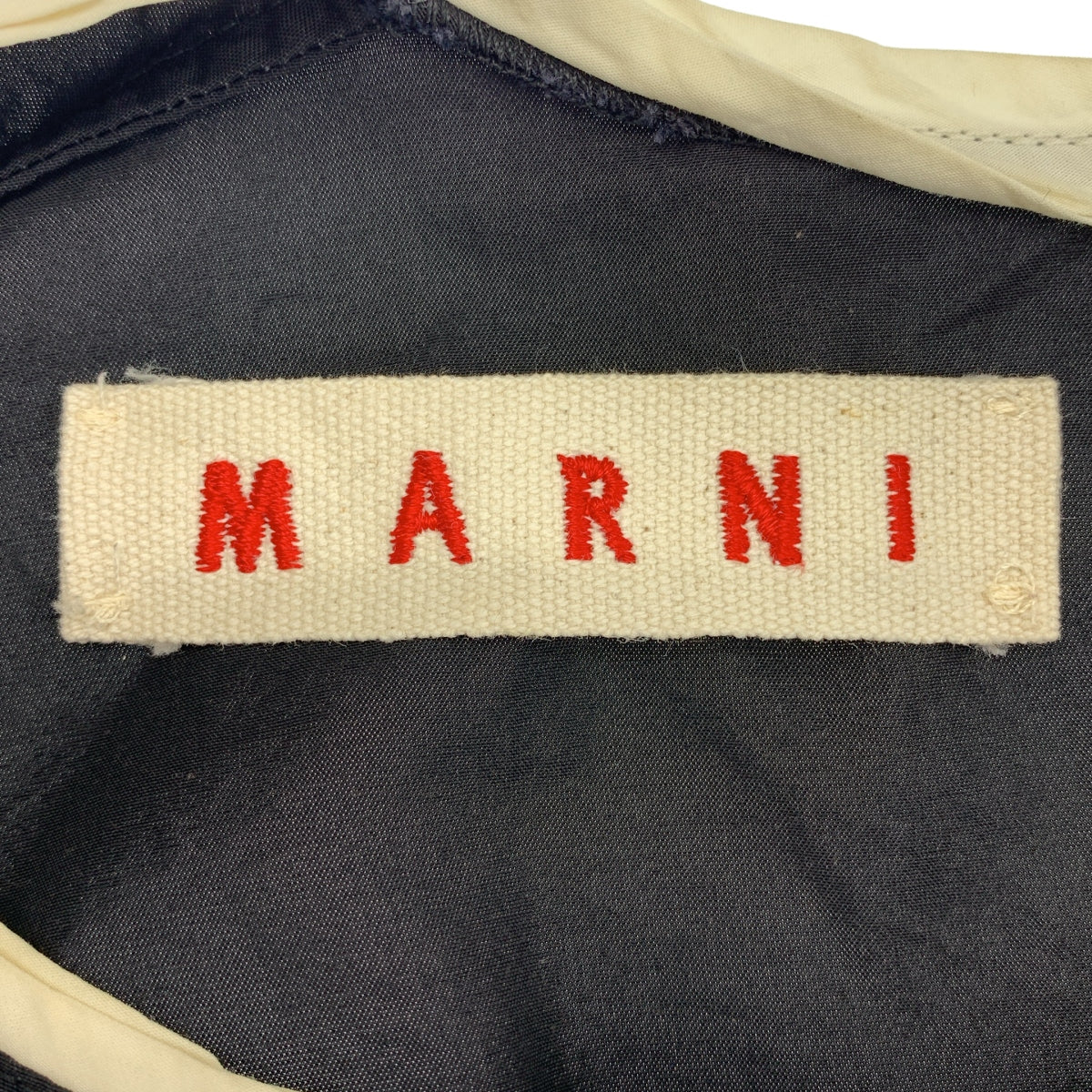 MARNI / 마르니 | 레이온 코튼 파이핑 백 Zip 풀오버 블라우스 | 40 |