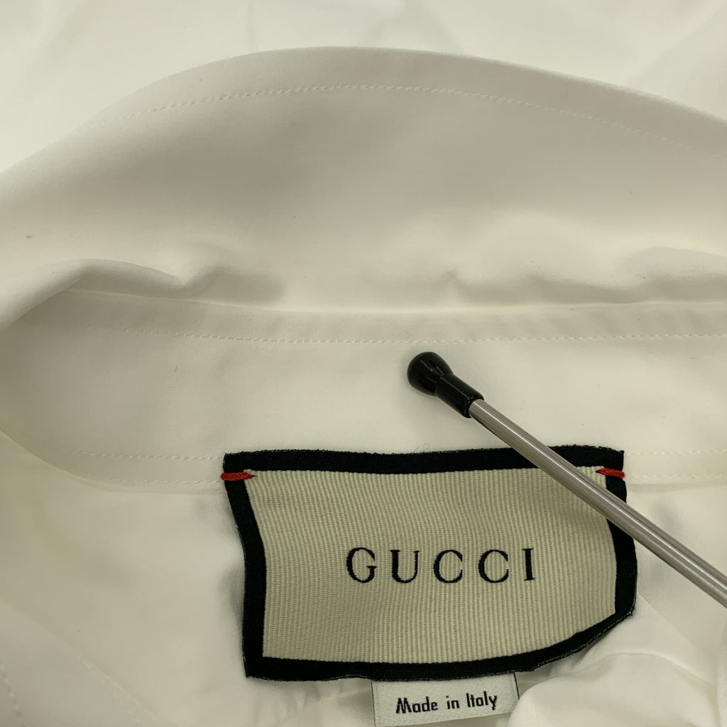 GUCCI / 구찌 | 엠브로이드 리 인터로킹 로고 오버 셔츠 블라우스 | 40 | 여성