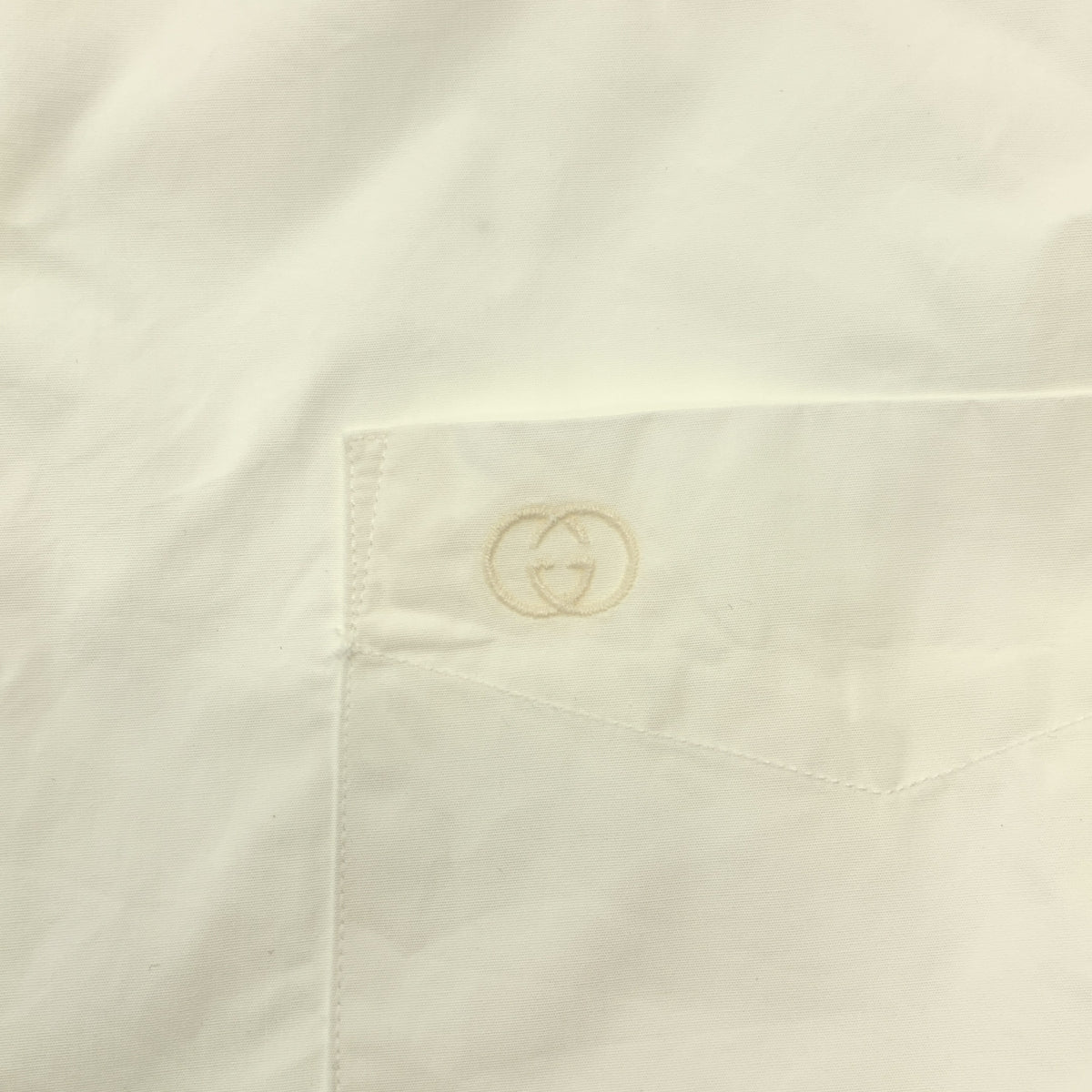 【美品】  GUCCI / グッチ | エンブロイダリー インターロッキング ロゴ オーバー シャツ ブラウス | 40 | ホワイト | レディース