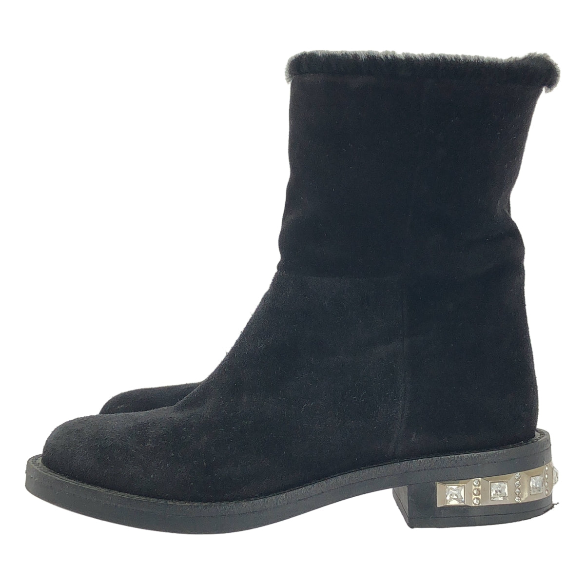 MIUMIU ミュウミュウ ビジュー サイドゴア ブーツ　34 MIU MIU - 美品 ミュウミュウ miumiu ブーツ ショートブーツ