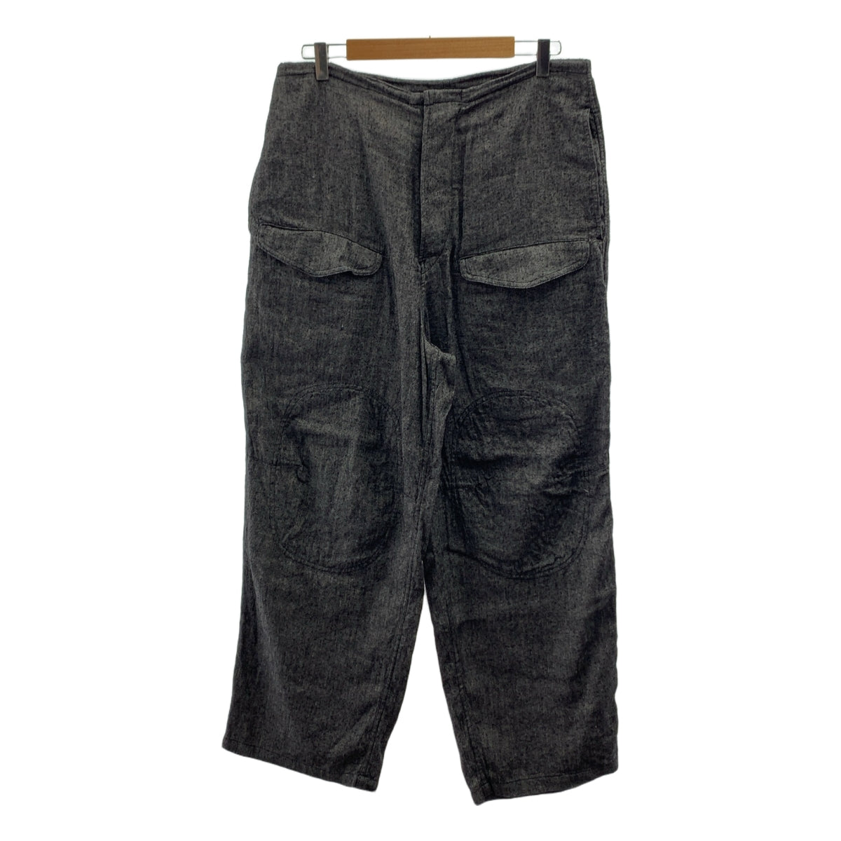 【미품】 blurhms / 브람스 | 2025SS | SILK LINEN F1B PANTS 실크 리넨 밀리터리 팬츠 | 2 | BLACKCHAMBRAY / 블랙 샴브레이 | 남성