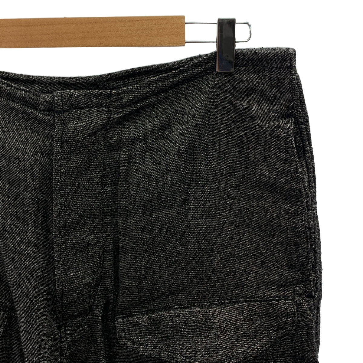 【미품】 blurhms / 브람스 | 2025SS | SILK LINEN F1B PANTS 실크 리넨 밀리터리 팬츠 | 2 | BLACKCHAMBRAY / 블랙 샴브레이 | 남성