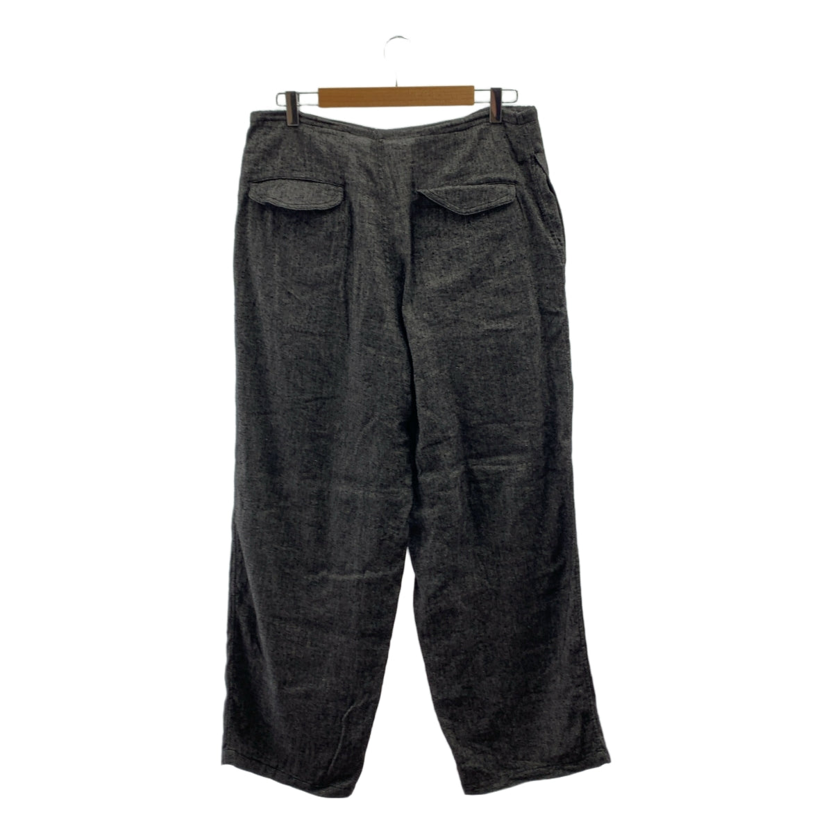 【미품】 blurhms / 브람스 | 2025SS | SILK LINEN F1B PANTS 실크 리넨 밀리터리 팬츠 | 2 | BLACKCHAMBRAY / 블랙 샴브레이 | 남성