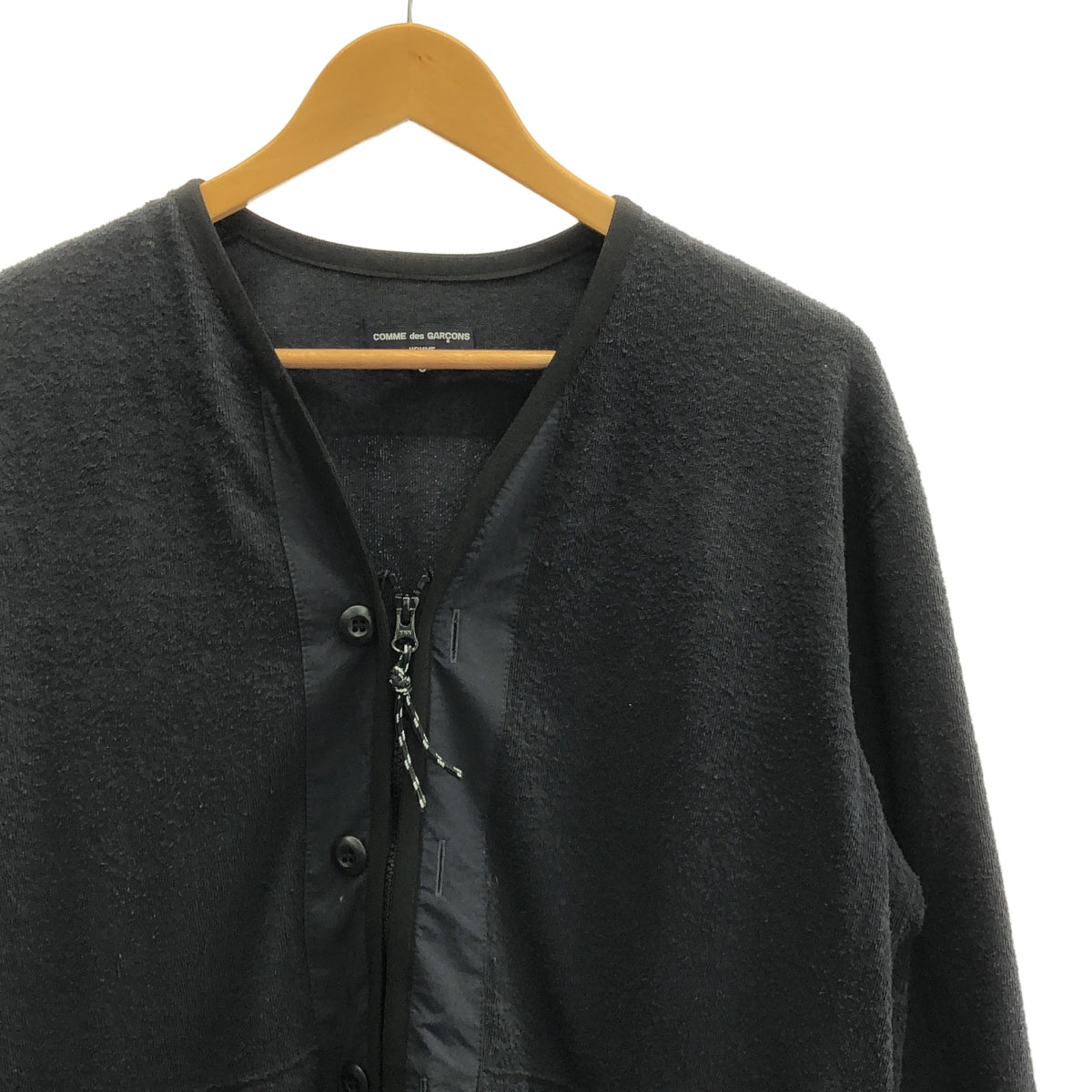 COMME des GARCONS HOMME | 2023SS |棉絨開襟衫 | S |海軍 |女性的