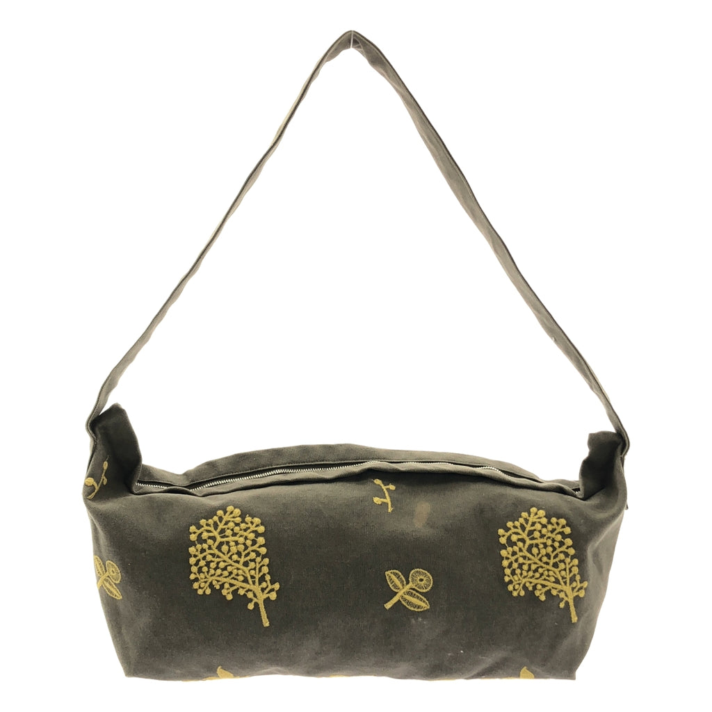 mina perhonen / ミナペルホネン | forest parade / フォレストパレード エンブロイダリー ロゴジップ ショルダーバッグ | gray | レディース