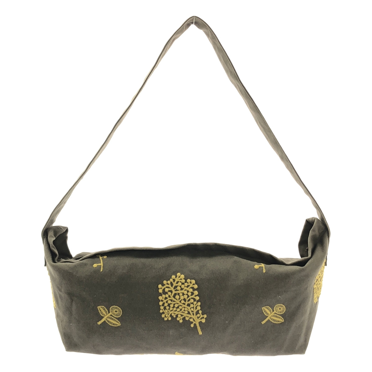 mina perhonen / ミナペルホネン | forest parade / フォレストパレード エンブロイダリー ロゴジップ ショルダーバッグ | gray | レディース