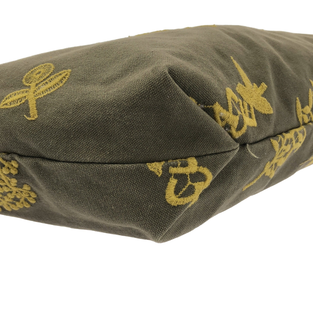 mina perhonen / ミナペルホネン | forest parade / フォレストパレード エンブロイダリー ロゴジップ ショルダーバッグ | gray | レディース