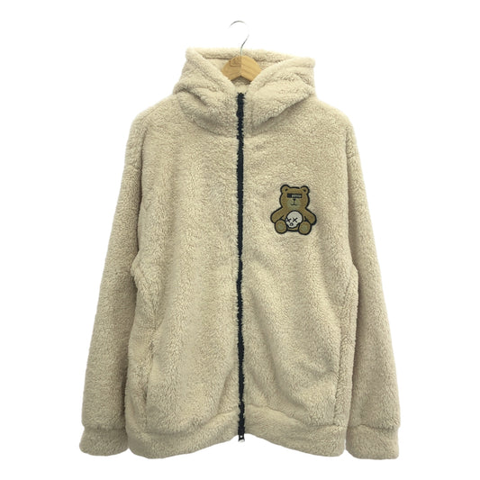STUD MUFFIN | Coral fleece big LA appliqué &amp; bear sagara patch hoodie jacket | 4 | Men's