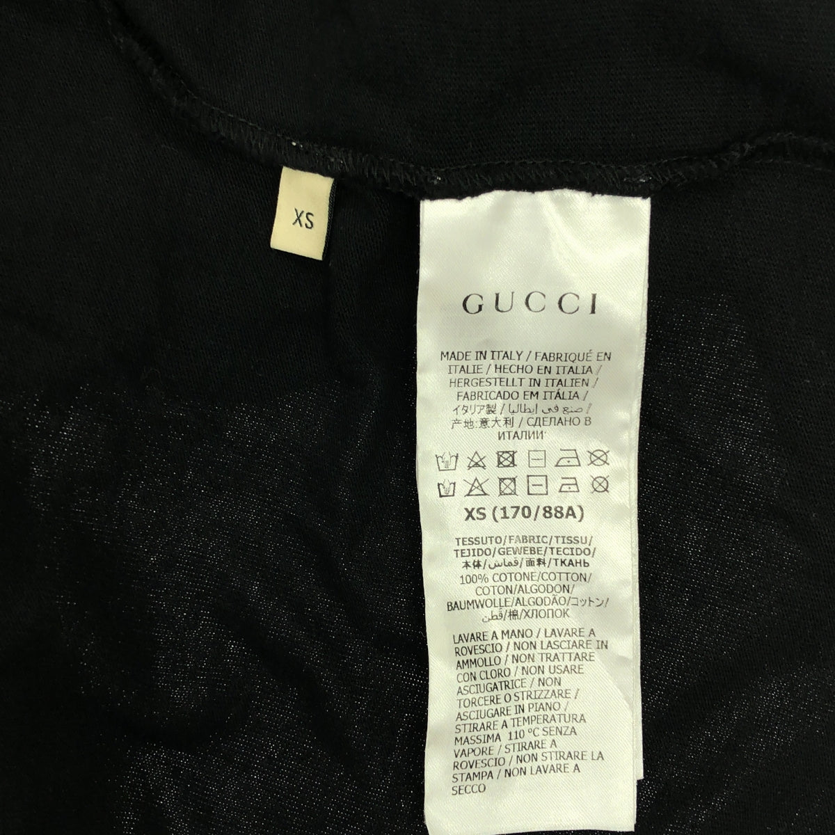 【美品】  GUCCI / グッチ | × THE NORTH FACE / ザノースフェイス ロゴ オーバー Tシャツ カットソー | XS | ブラック | メンズ