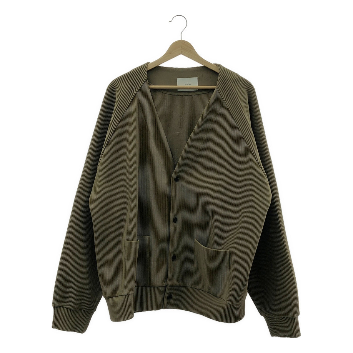 [狀況極佳] stein | 2022 春夏 | 漸層褶皺開襟衫 | S 碼 | 深米色 | 男款