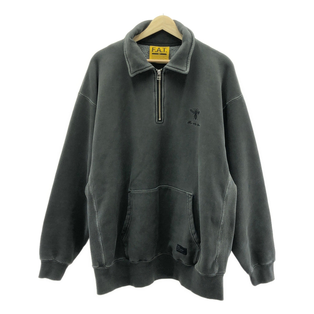 脂肪/脂肪| 2025SS | DYEMENT.HALF 半拉鍊運動衫 |脂肪 |灰色 |男士