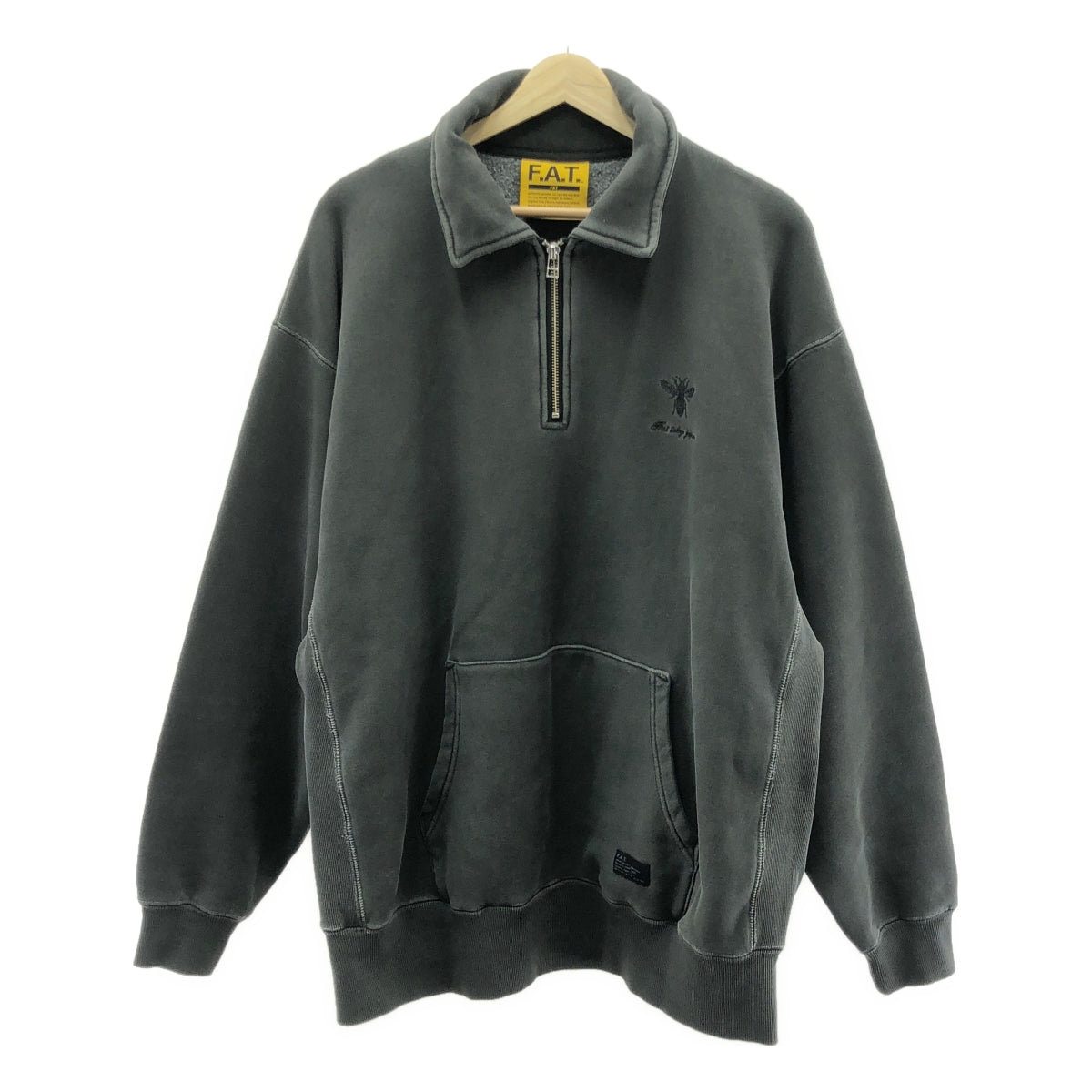 脂肪/脂肪| 2025SS | DYEMENT.HALF 半拉鍊運動衫 |脂肪 |灰色 |男士