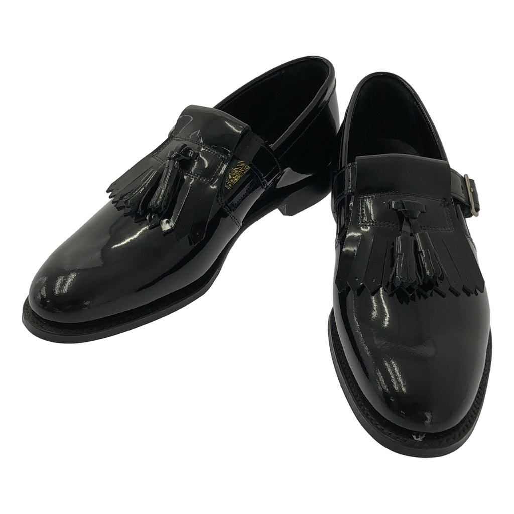 全新 Joseph Cheaney 漆皮絎縫流蘇樂福鞋 | 3 1/2 號 | 黑色 | 女款