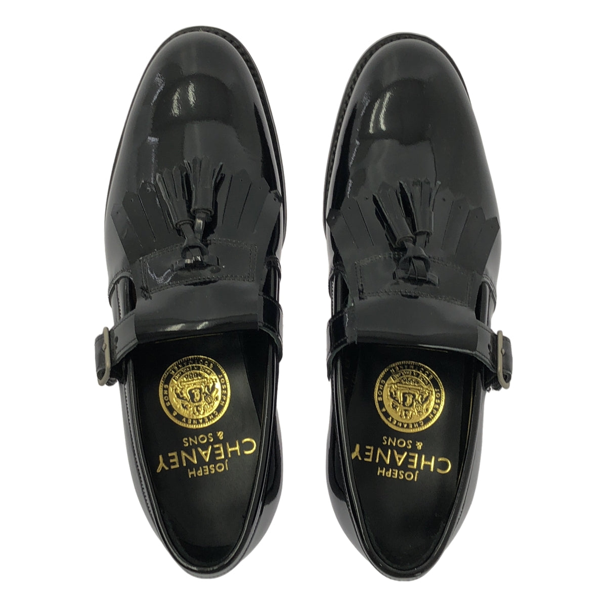 【新品】  Joseph Cheaney / ジョセフチーニー | パテントレザー キルト タッセル ローファー | 3 1/2 | ブラック | レディース