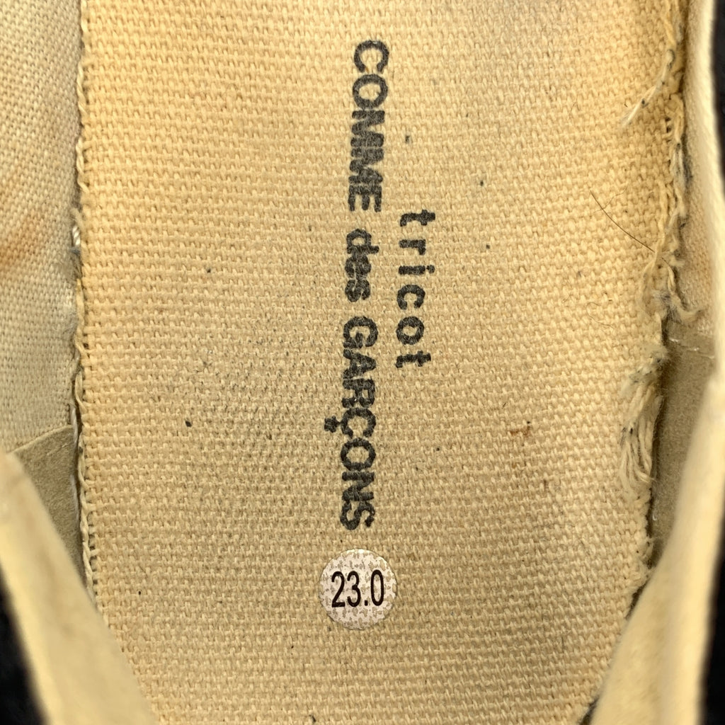 tricot COMME des GARÇONS | 天鵝絨瑪麗珍彈力帶一腳蹬運動鞋 | 尺寸 23 | 女款