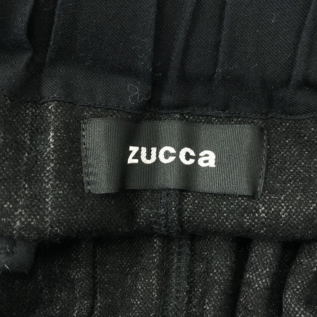 ZUCCa / ズッカ | ウール ベルテッド ワイド イージー パンツ | S | ブラック | レディース
