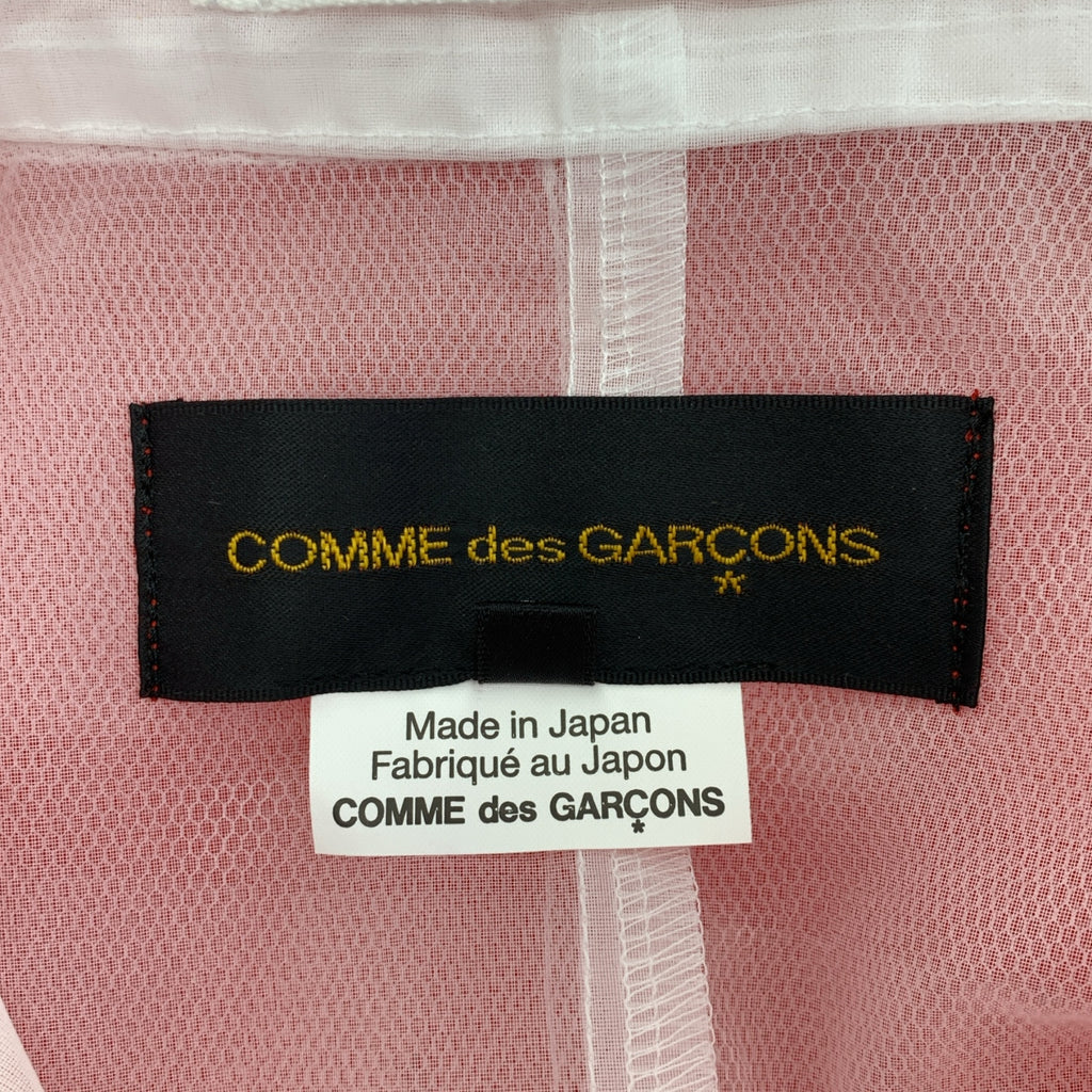 【美品】  COMME des GARCONS / コムデギャルソン | 2025SS | シアー オーガンザ レイヤード ジャケット | S | レッド / ホワイト | レディース