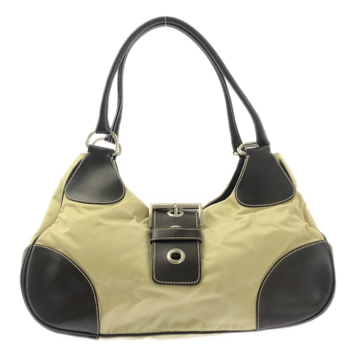 PRADA / 프라다 | 나일론 가죽 호보 핸드백 |