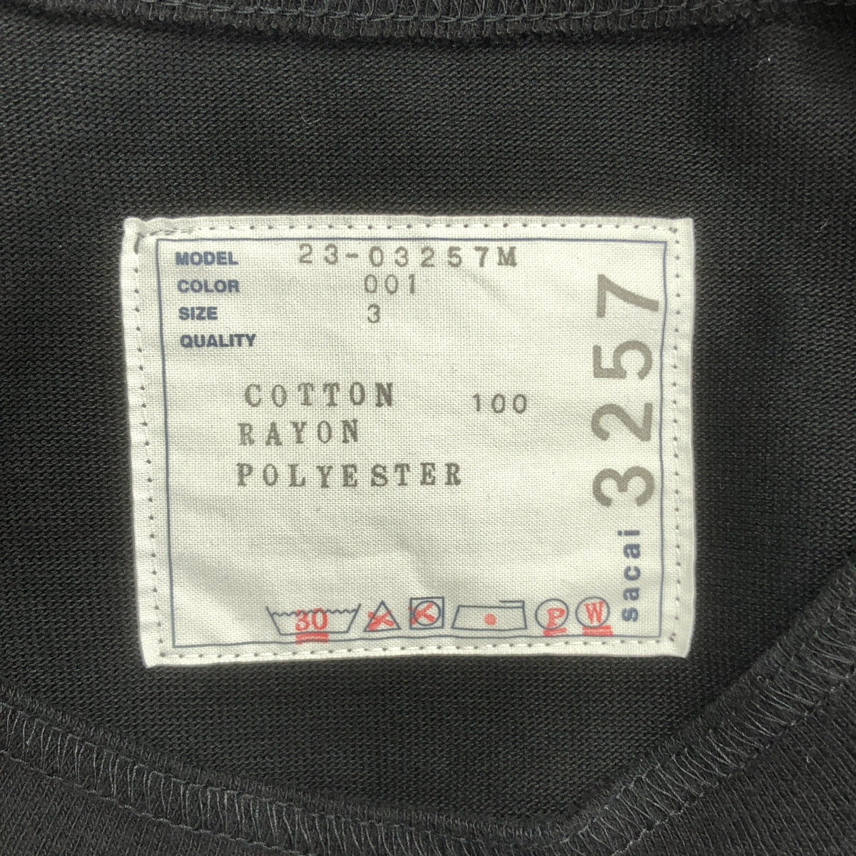 sacai / サカイ | 2023AW | Cotton Jersey L/S T-Shirts ワンポイントロゴ刺しゅう Tシャツ | 3 | メンズ