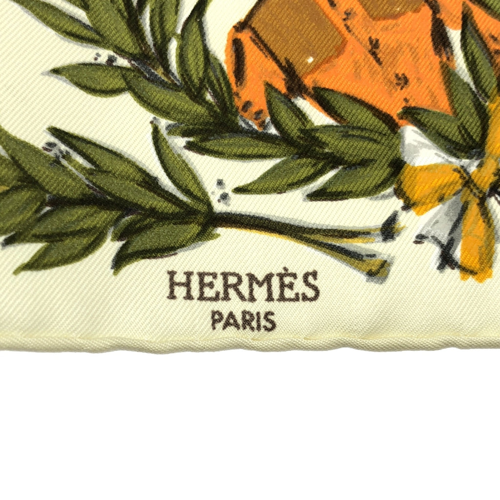 【신품】 HERMES / 헤르메스 | 카레 45 CHANTILLY 경마장 실크 스카프 | 멀티 컬러