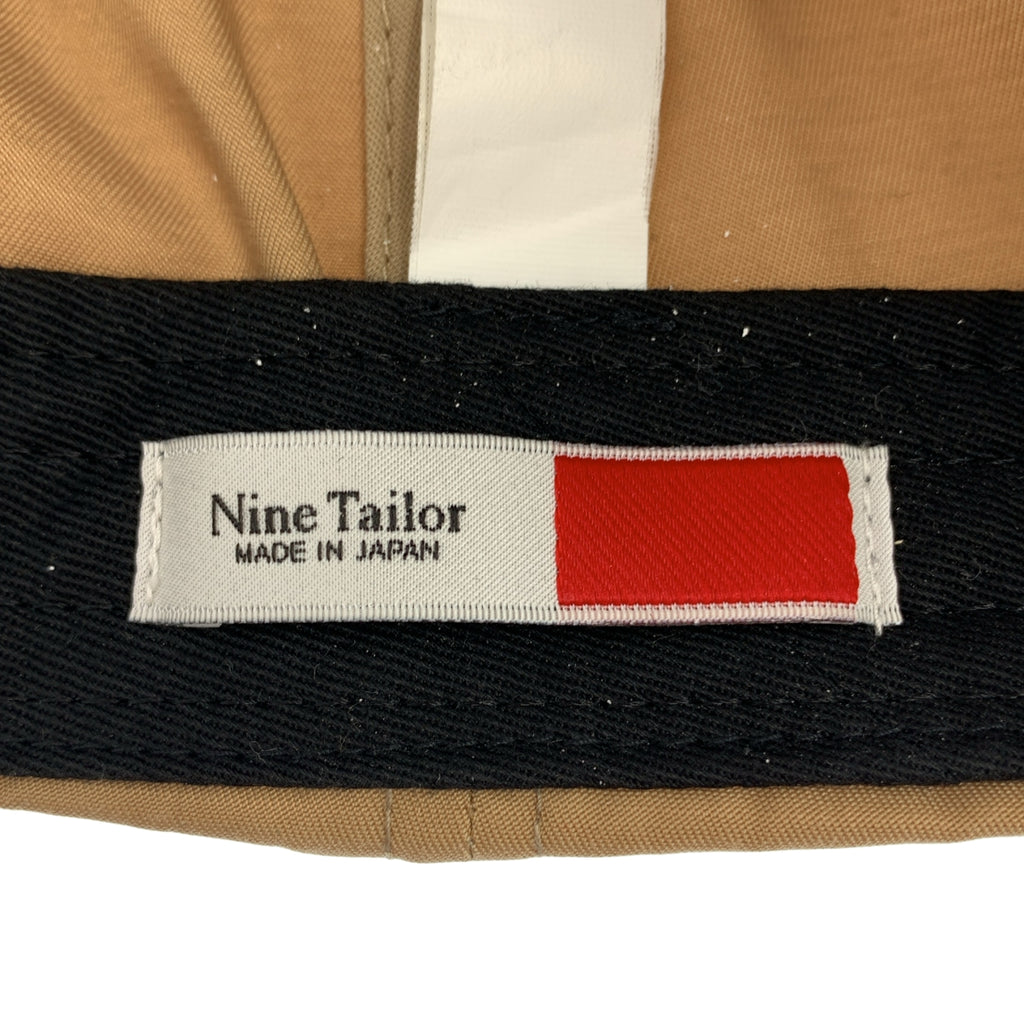 NINE TAILOR / ナインテイラー | Lymington Cap レザーベルト キャップ | F | ベージュ | メンズ