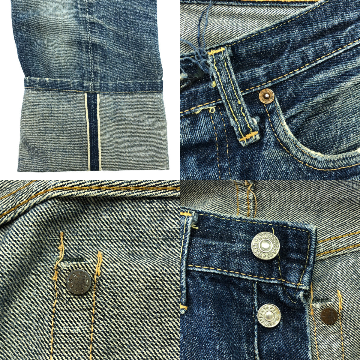 Levi's | 60s~ Vintage 501XX BigE Button back engraved J Foot length R Paper patch denim pants |