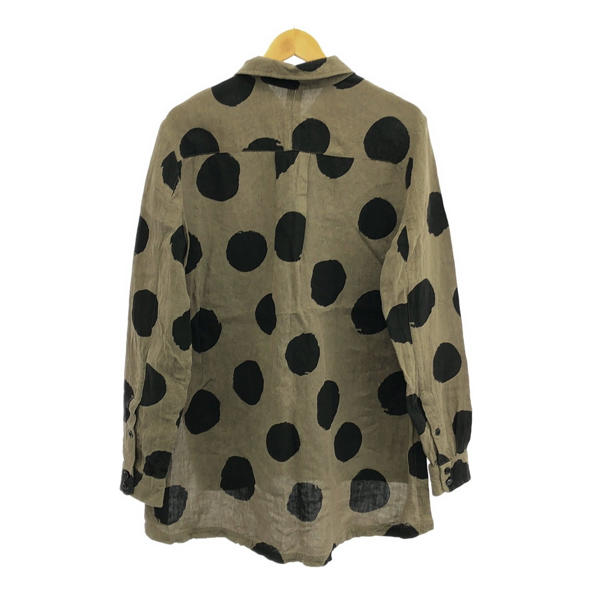 Aleksandr Manamis. / アレクサンドルマナミス | Dots Linen Shirts / リネン サイドベンツ シャツ | 2 | brown dots | メンズ
