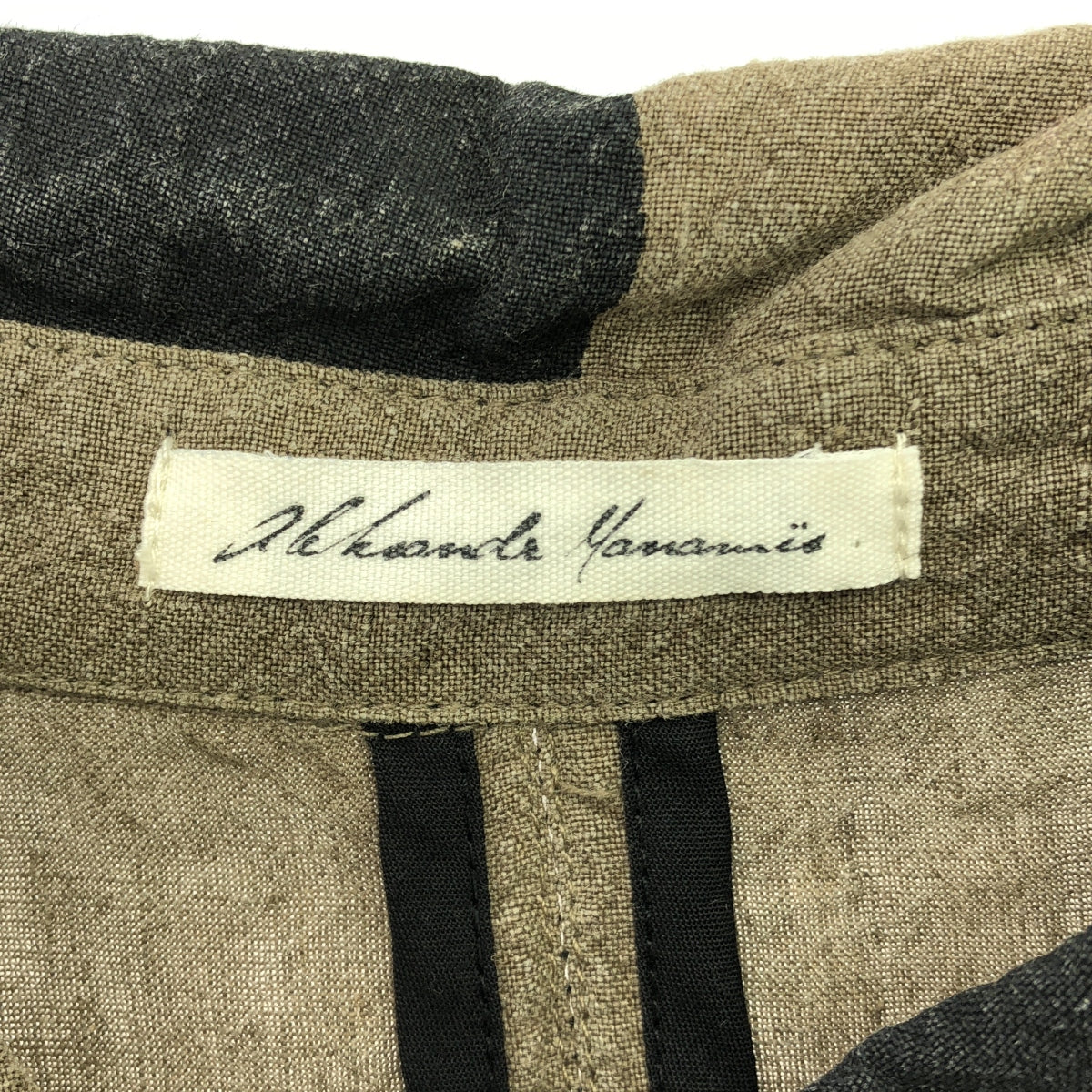 Aleksandr Manamis. / アレクサンドルマナミス | Dots Linen Shirts / リネン サイドベンツ シャツ | 2 | brown dots | メンズ