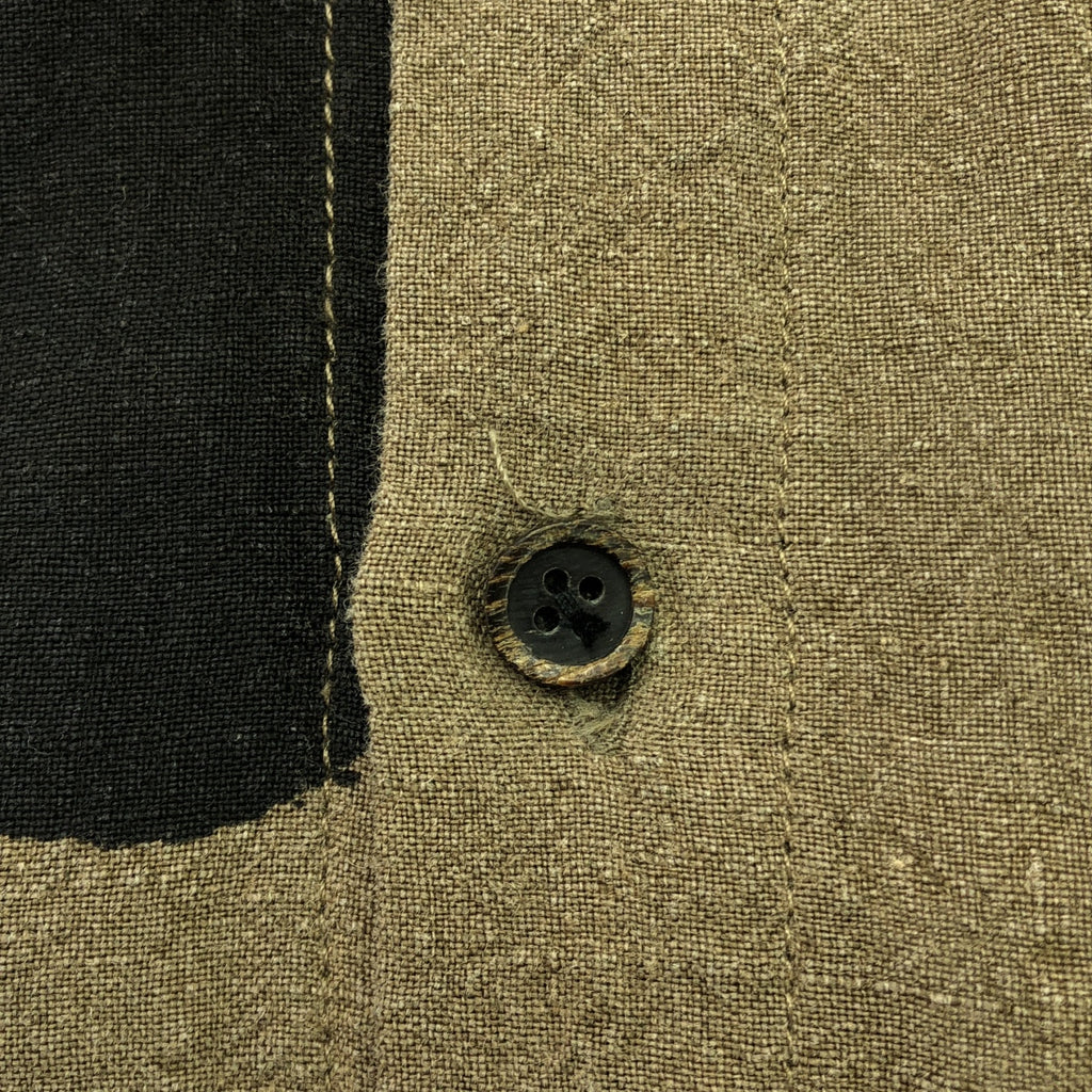 Aleksandr Manamis. / アレクサンドルマナミス | Dots Linen Shirts / リネン サイドベンツ シャツ | 2 | brown dots | メンズ