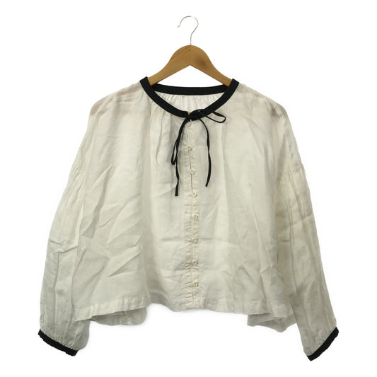 [Good Condition] nest robe | Short smock blouse | F | White/Black | Women's