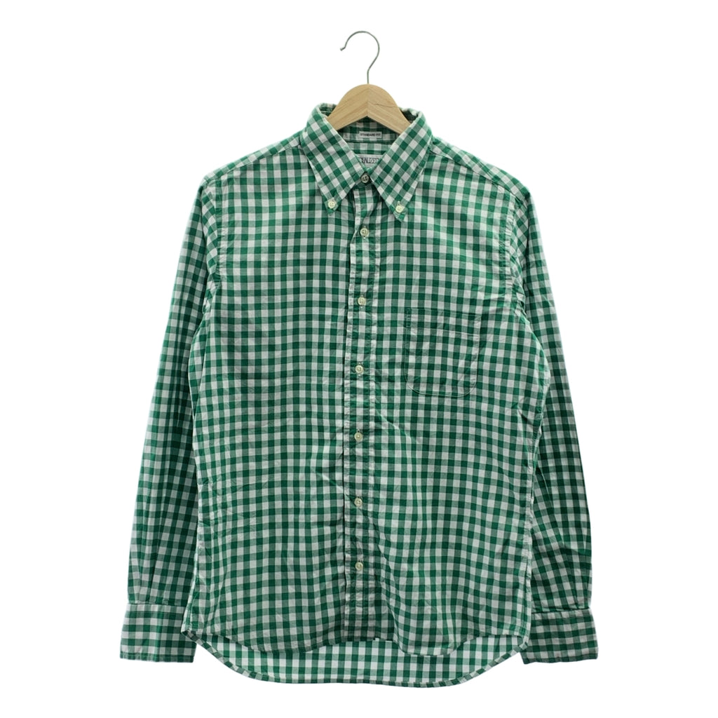 INDIVIDUALIZED SHIRTS / 인디 비쥬얼라이즈드 셔츠 | 코튼 깅엄 체크 버튼 다운 셔츠 | 15/32 |