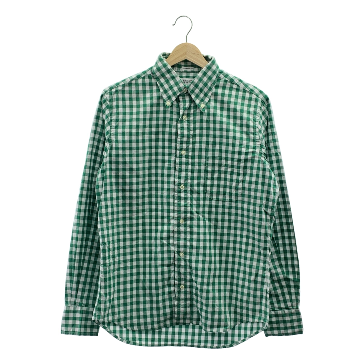 INDIVIDUALIZED SHIRTS / 인디 비쥬얼라이즈드 셔츠 | 코튼 깅엄 체크 버튼 다운 셔츠 | 15/32 |