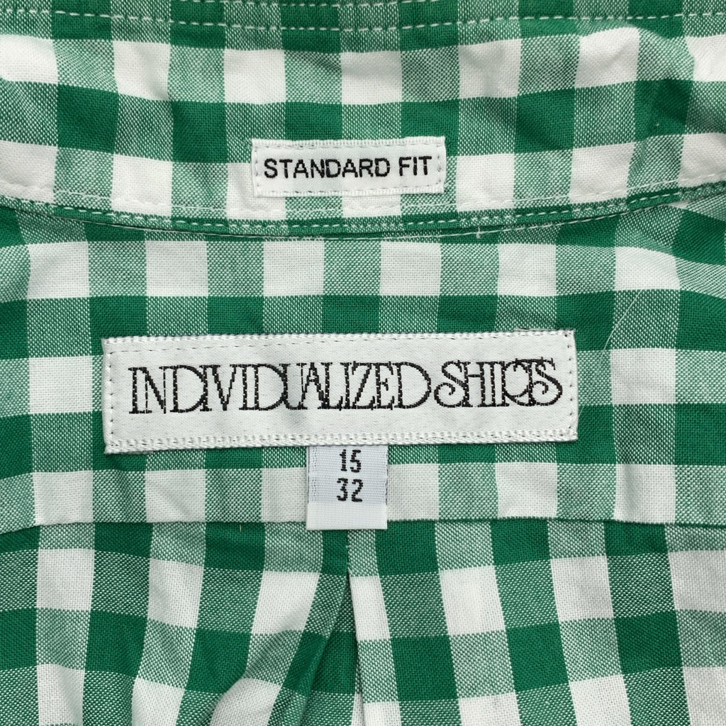 INDIVIDUALIZED SHIRTS / 인디 비쥬얼라이즈드 셔츠 | 코튼 깅엄 체크 버튼 다운 셔츠 | 15/32 |