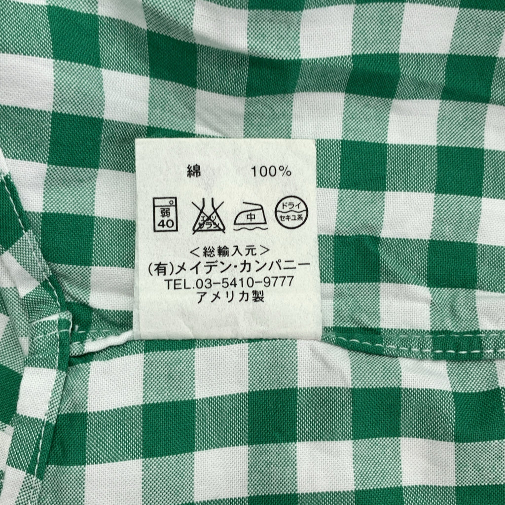INDIVIDUALIZED SHIRTS / 인디 비쥬얼라이즈드 셔츠 | 코튼 깅엄 체크 버튼 다운 셔츠 | 15/32 |